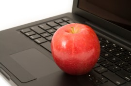 Red Apple on Computer